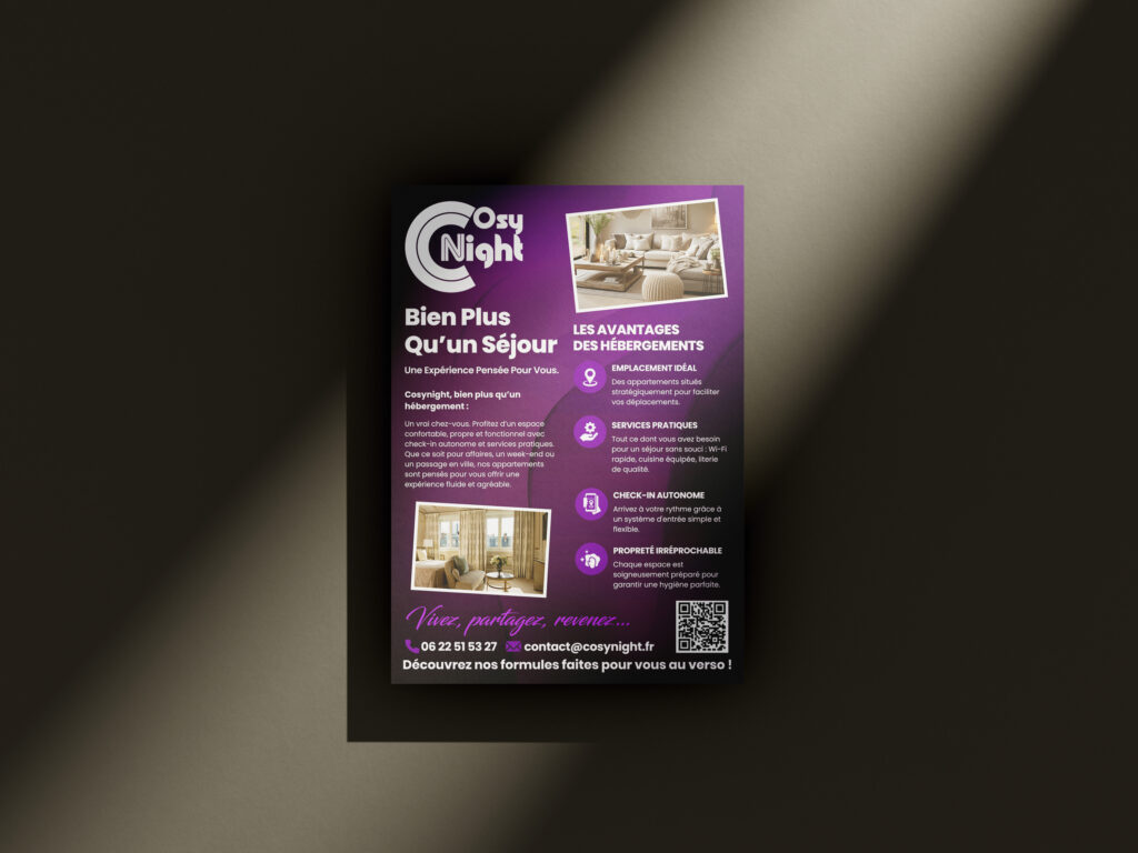 Mockup 1 du flyer créer pour cosynight