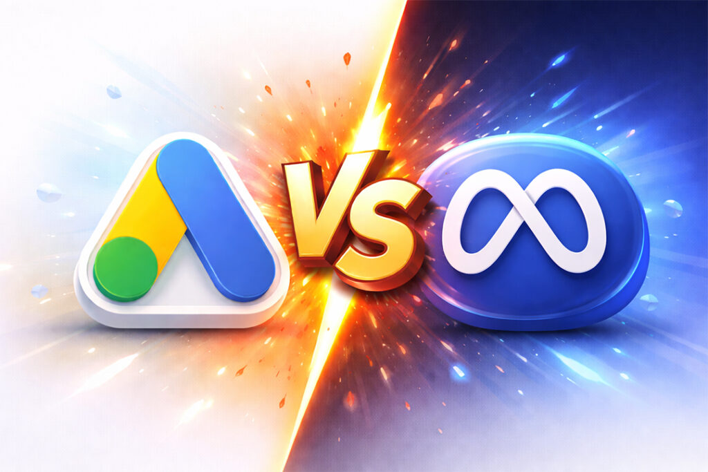 Meta Ads vs Google Ads - Agence RynelKreation