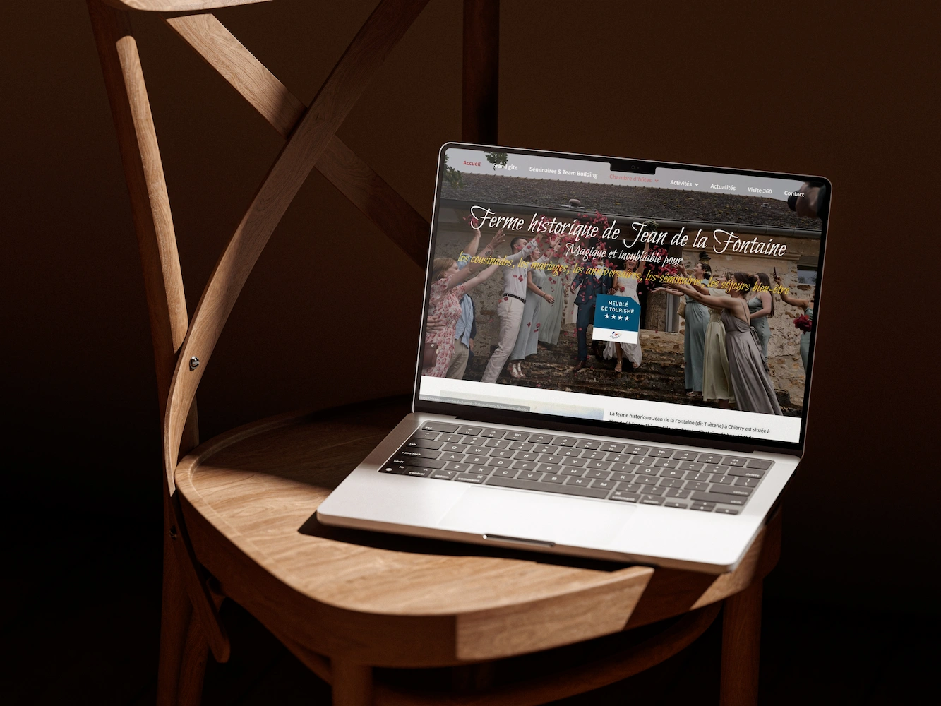 Mockup site web Ferme Historique Jean de la Fontaine