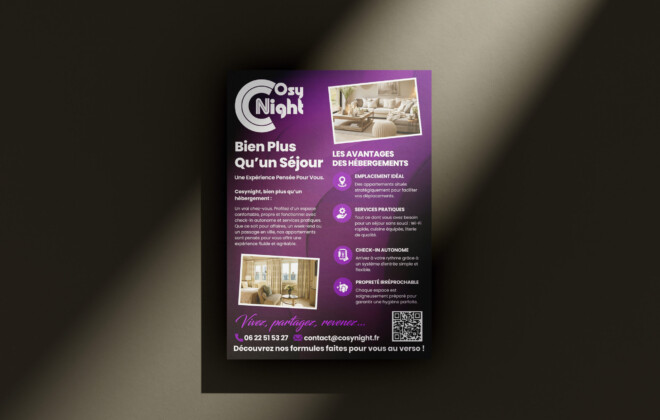 Mockup 1 du flyer créer pour cosynight