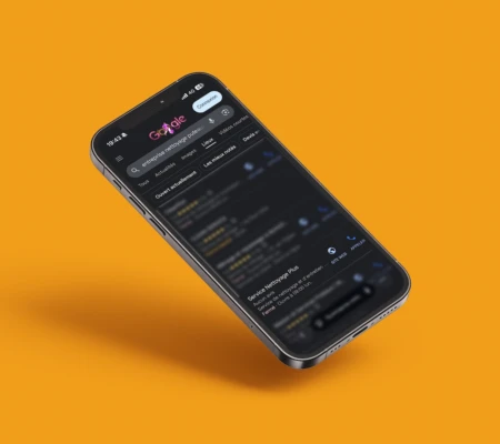 Mockup mettant en avant la position top 5 de notre client Service Nettoyage +, entreprise de nettoyage puteaux